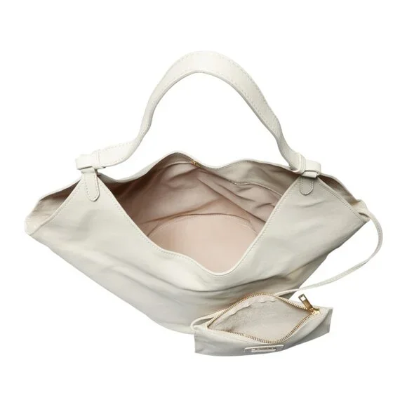 VIOLA CASTELLANI Made in Italy Oval Bottom Hobo Bag - Leather